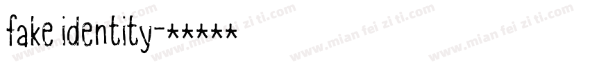 fake identity字体转换